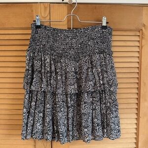 Smocked waist Anthropologie tiered skirt